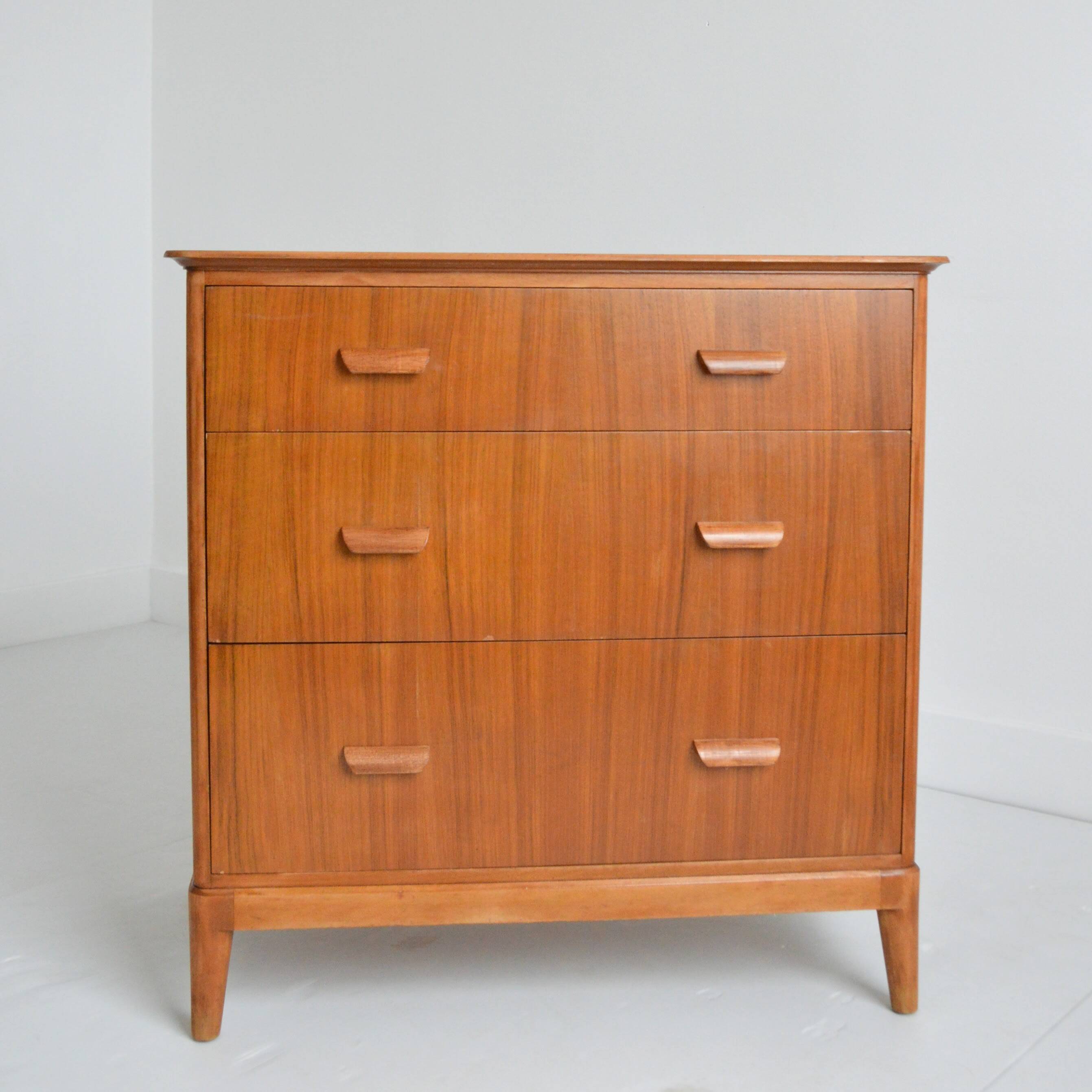 Vintage 1960s teak Scandinavian chest of drawers