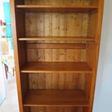 Beautiful bookshelf - solid pine - 5 shelves - country style - natural colour