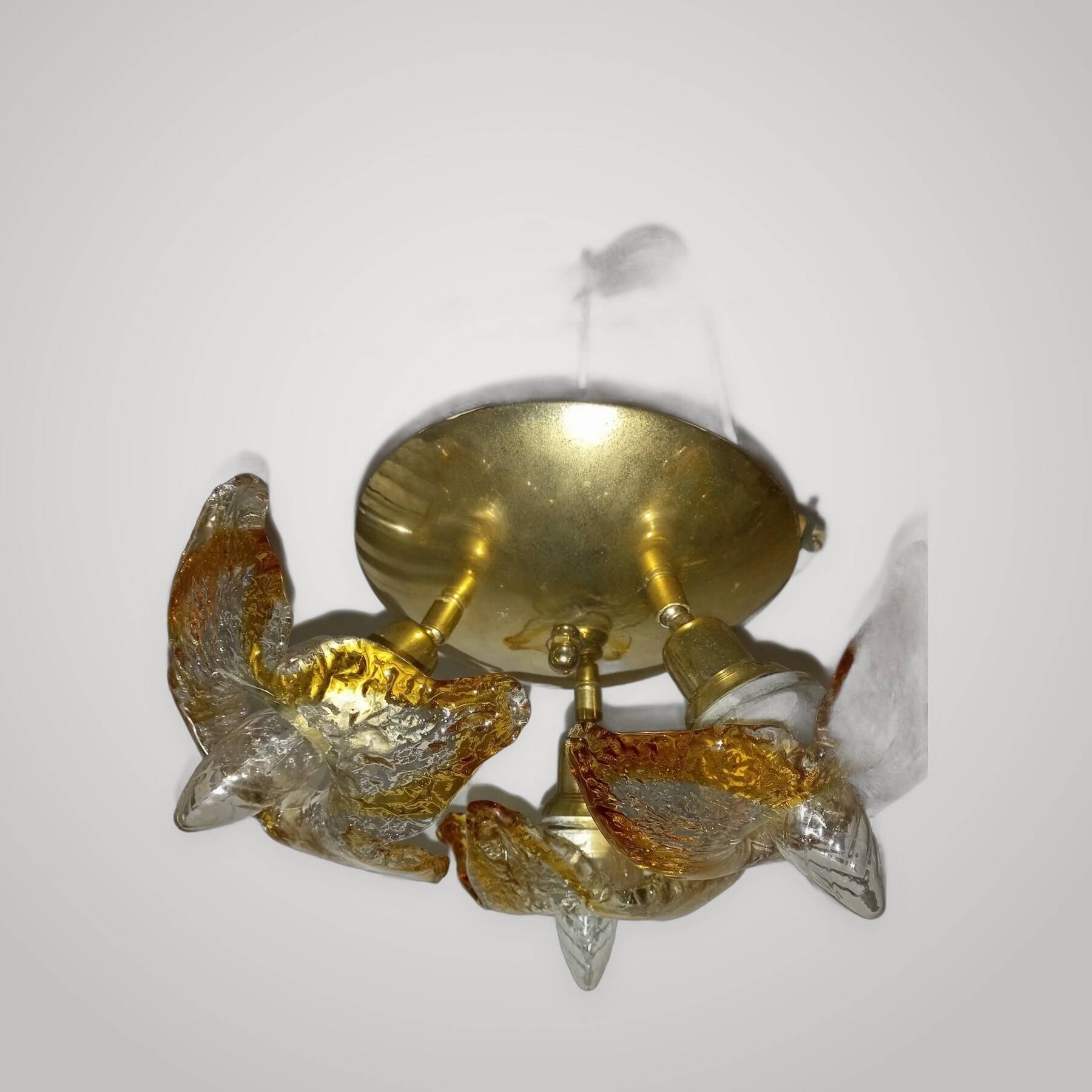 Vintage 70s Mazzega Sputnik Ceiling Light Glass Design