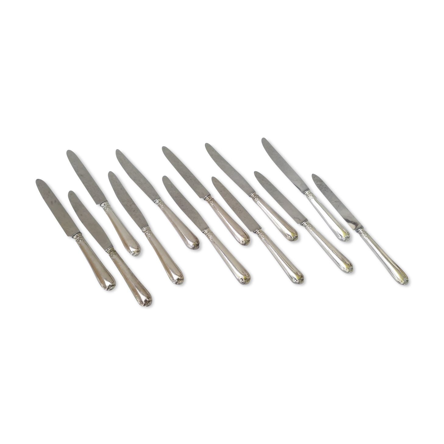 silver metal meat knives