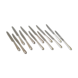 silver metal meat knives