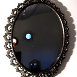 Vintage iron mirror with lace pattern 29x40cm