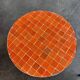 orange coffee table in handmade zellige from Morocco