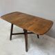 Ercol Old Colonial 377 Drop Leaf Dining Table Solid Elm Blue Label 1950s