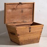 Ancien coffre de rangement en marron naturel (c.1920) #76