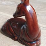 Ceramic doe at rest vintage