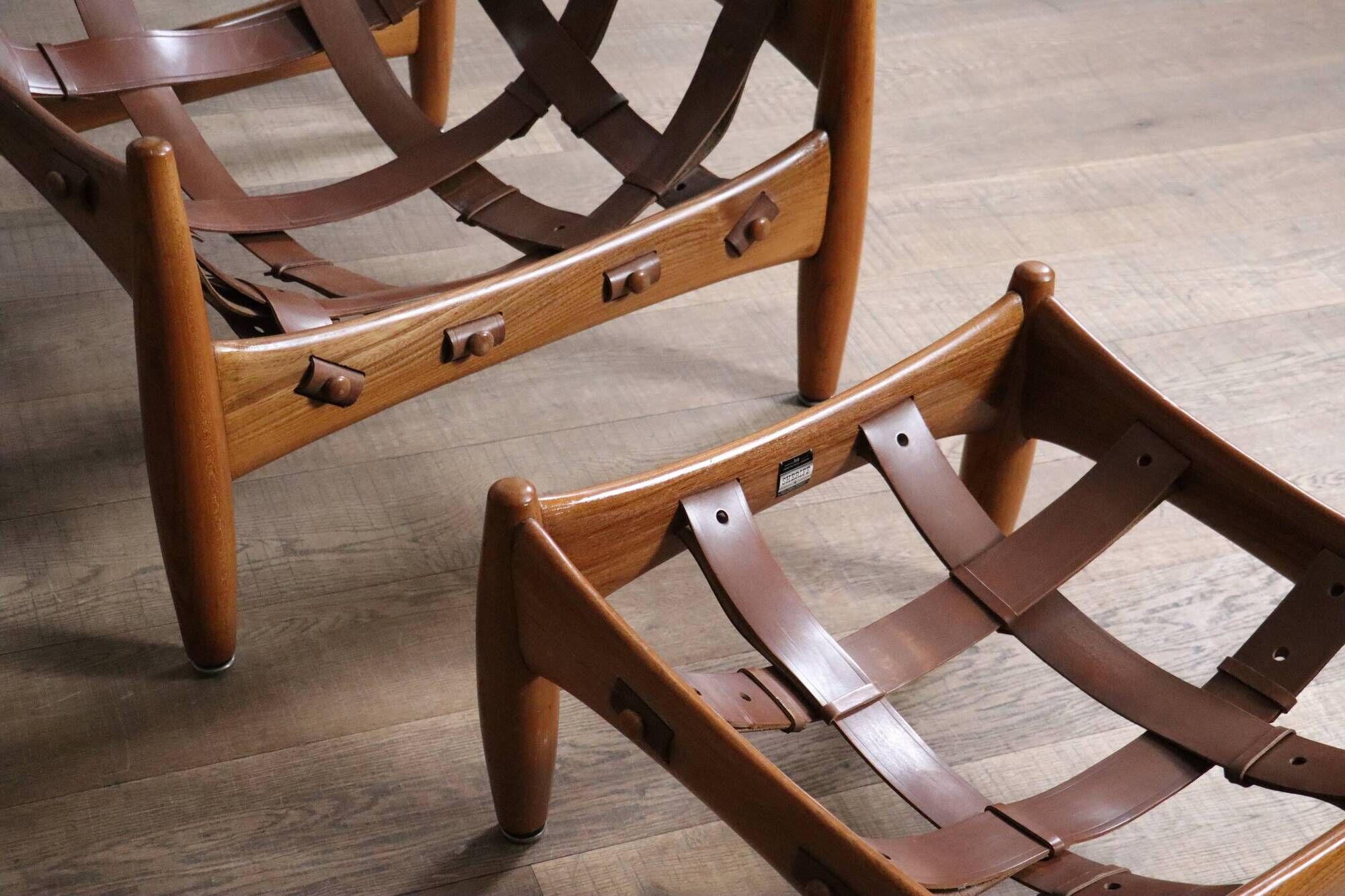 Sheriff Lounge Chair with ottoman by Sergio Rodrigues for Isa Bergamo 1960s