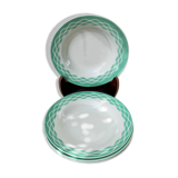 4 digoin Sarreguemines soup plates