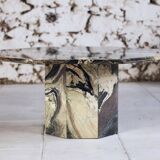 Octagonal coffee table in Cipollino Italian marble, 1980