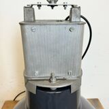Industrial french dark blue enamel pendant lamp from mazda, 1960s