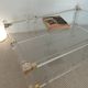Large Hollywood Regency coffee table Lucite Brass double top 70s