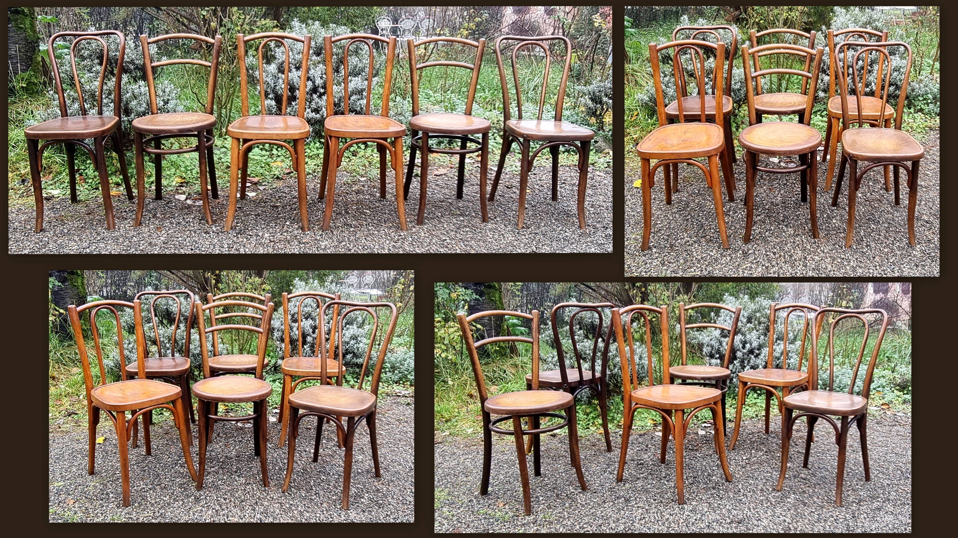 6 chaises bistrot Mundus Fischel et Baumann