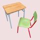 Small school desk and vintage chair