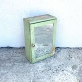 Antique farmhouse cabinet with mirror