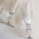 Set of 6 assorted champagne flutes late 19th century cut with cut-offs