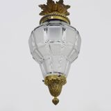 Louis XV style Hall lantern in bronze and glass globe. Around 1920