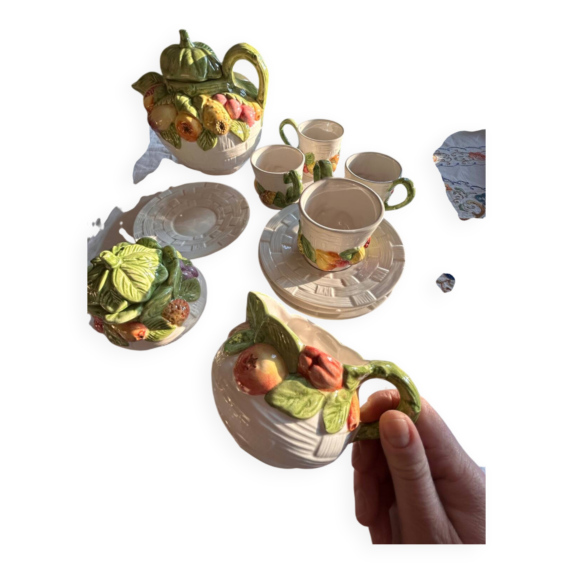Chaumette earthenware tea service