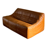 2-seater leather canapé by Ligne Roset, model Anais, vintage 1980s.