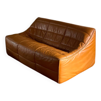 2-seater leather canapé by Ligne Roset, model Anais, vintage 1980s.