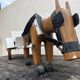 jouet cariole avec cheval en bois années 60
