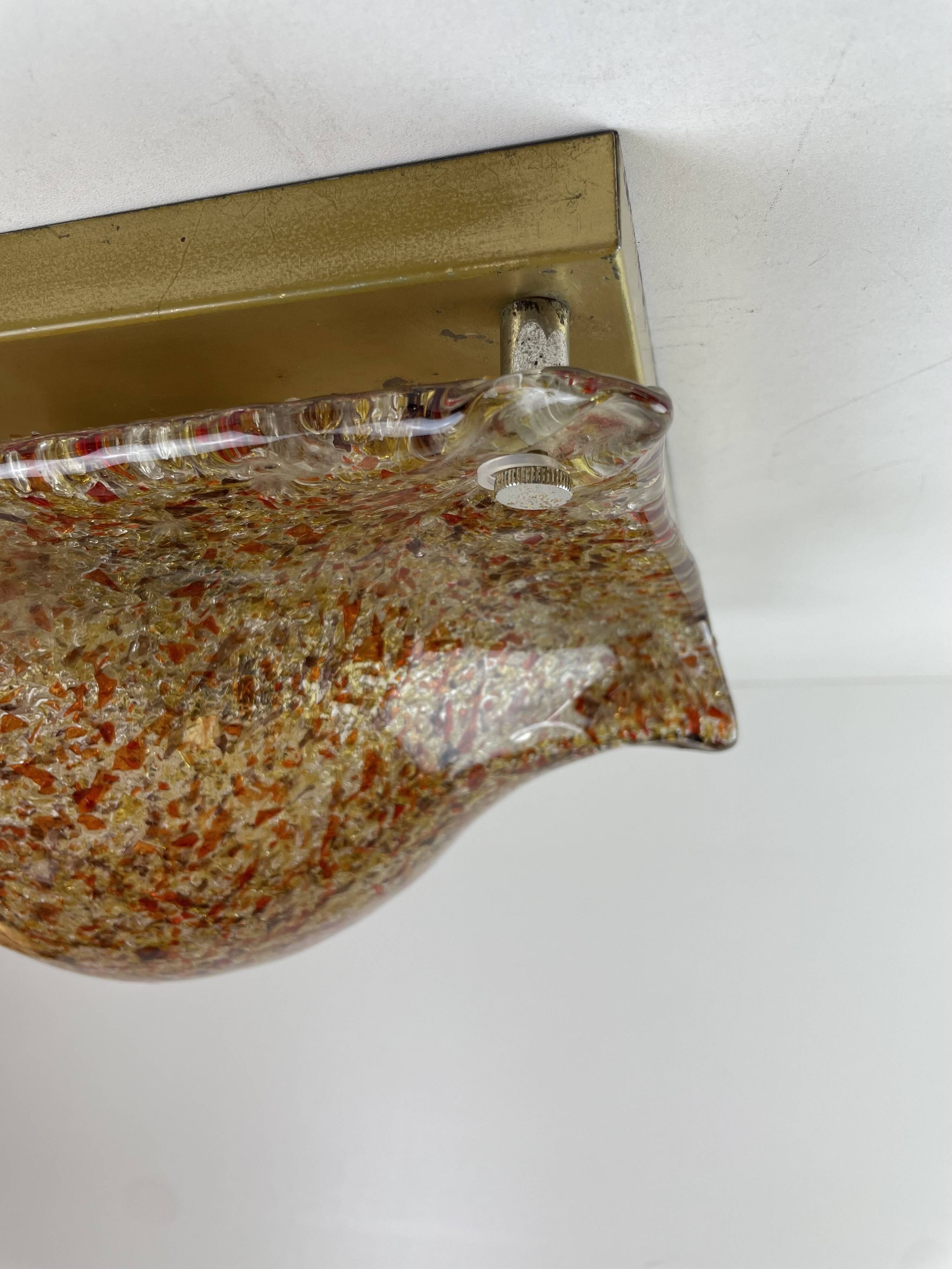 Pair Murano Ceiling or Wall Lamp, 1970s