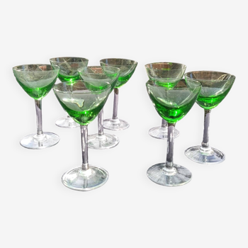 8 crystal aperitif glasses