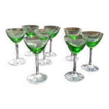 8 crystal aperitif glasses