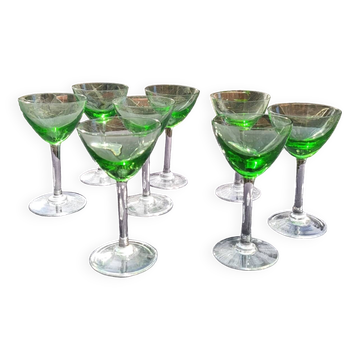8 crystal aperitif glasses