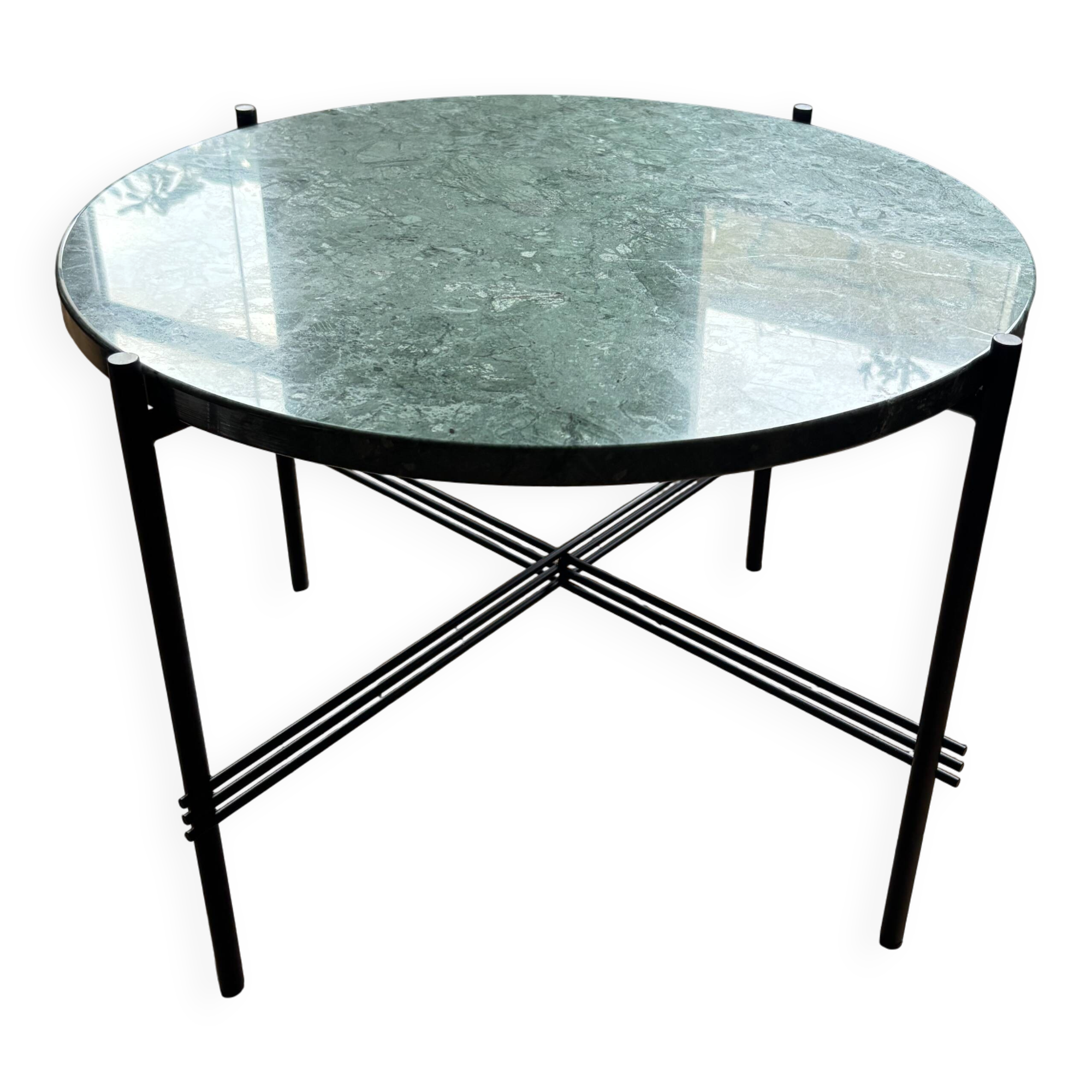 GUBI coffee table in green marble - TS Ø55