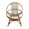 Shell armchair for children vintage rattan