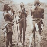 Old photogravure, 1930, Maasai hunters