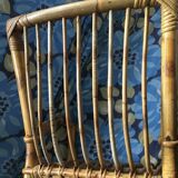 Vintage wicker and rattan children's armchair