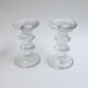Timo Sarpaneva Iittala moulded glass candlesticks, 1960