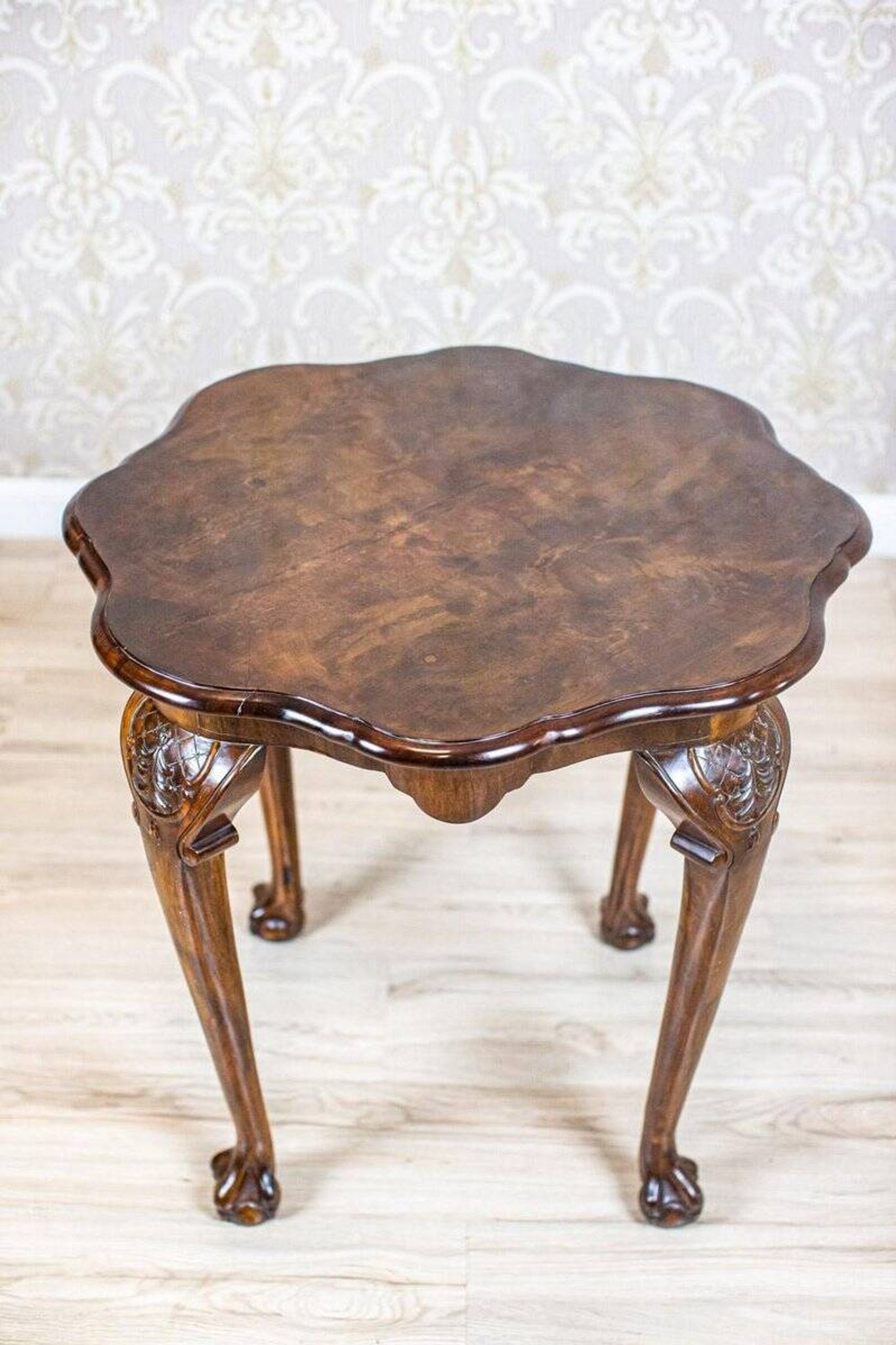 Table basse en noyer vintage, années 1950