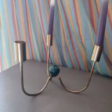 Bougeoir Design 3 branches en laiton