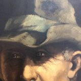 Portrait of an old man, oil on canvas signed