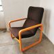 Curved wood armchair Wilkhahn 1980