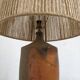 Vintage stoneware lamp and jute rope