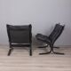Pair of vintage leather armchairs from the 1970s, "Siesta", designed by I.