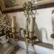 Pair of wall lights in brass and gilded bronze, Arnold Montrose Ltd, Lo