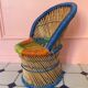 Fauteuil enfant rotin et cordage