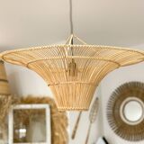 Natural rattan pendant light