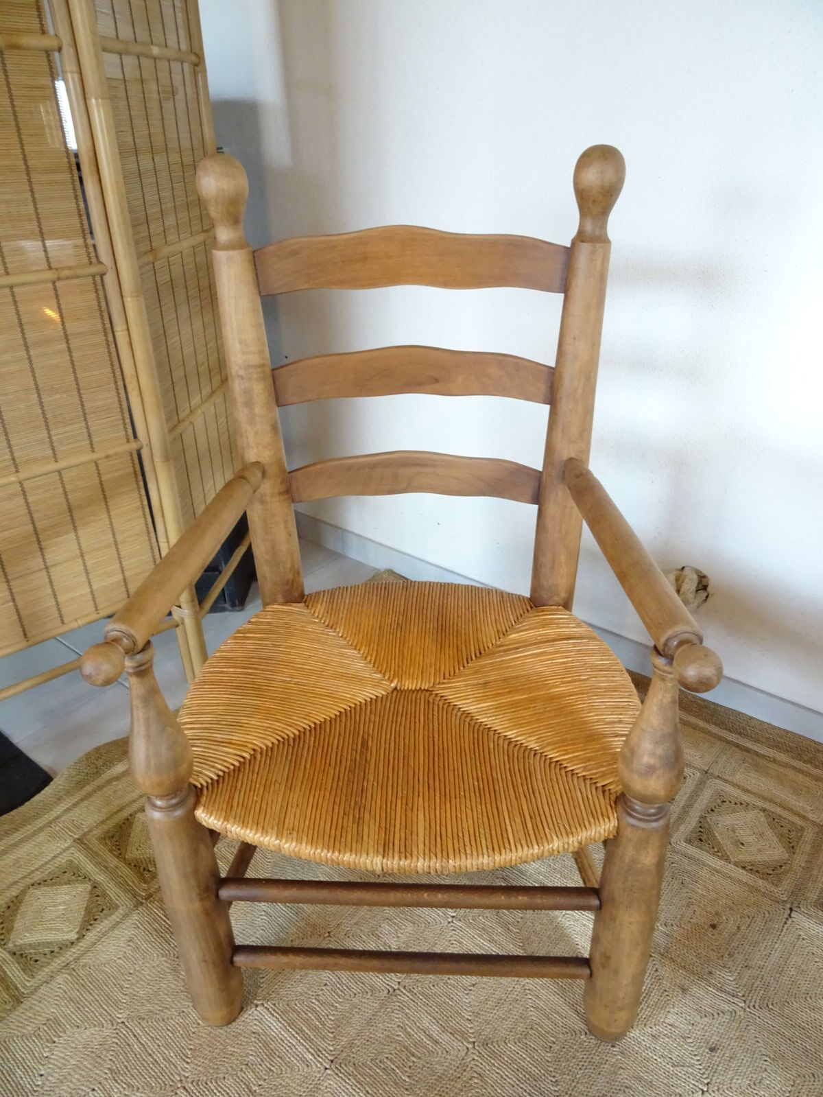 Pair of mulched brutalist armchairs
