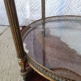 Brass rolling trolley with removable tray
