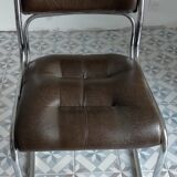 6 desgin chairs, chrome foot