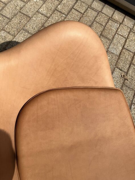 Fritz Hansen Egg Chair + Ottoman, Camel Cognac leder 1968 !!