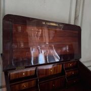 Louis XV Notary Secretary Cabinet in Veneer, Stamped by Nicolas Pet