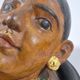 Pair of antique ceramic portrait busts from Rajasthan