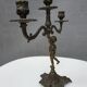 "Il mio bel foco" pair of candlesticks XIXth cherubs 3 torchieres