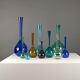 Set of 10 Scandinavian glass vases by Arthur Aercy for Gullaskuff, 1960s,